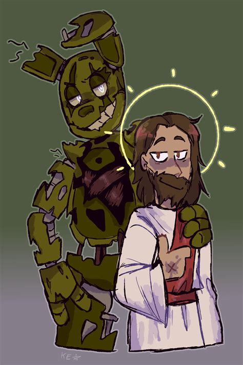 no recolors or stealing parts of the model. . Springtrap and jesus
